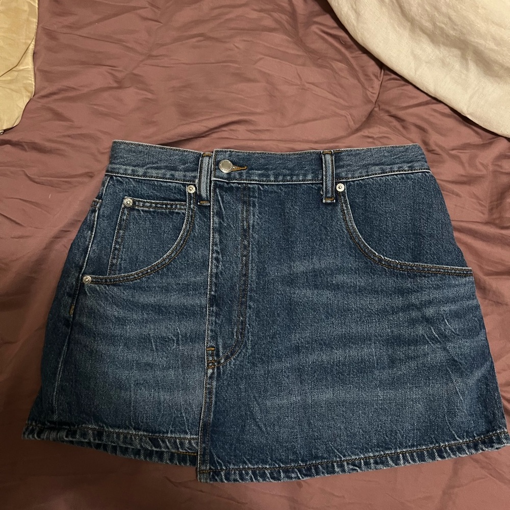 Alexander Wang Asymmetrical Denim Mini Skirt